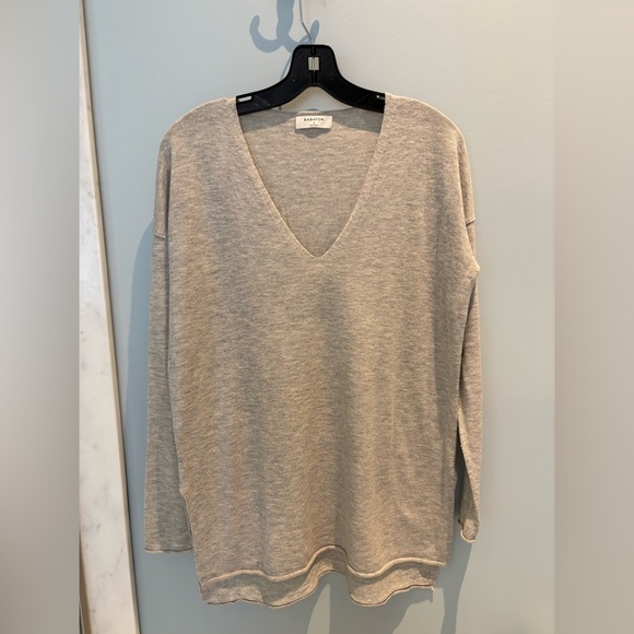 Babaton Sweaters - Babaton Light Gray V-Neck Sweater